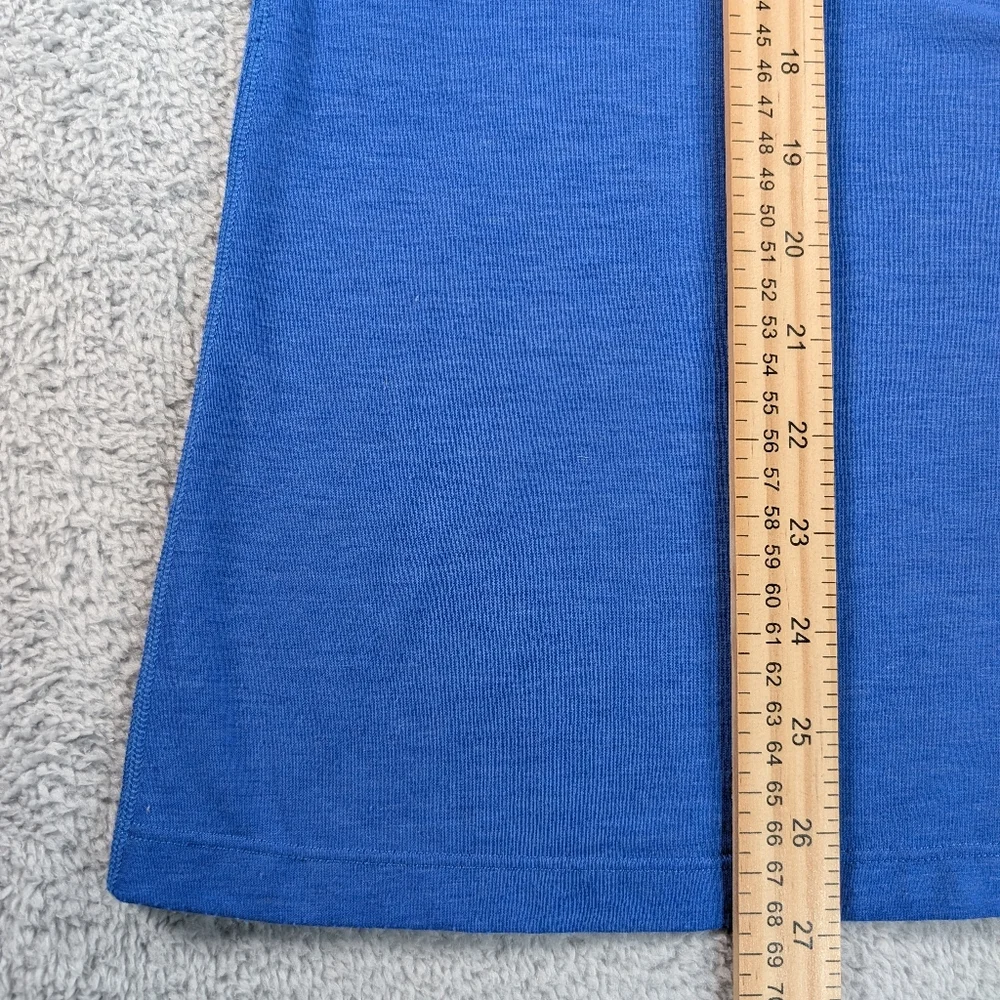 Paradox Merino Wool Shirt Womens XL Blue 1/4 Zip Base Layer Thumbholes Running - Picture 5 of 8